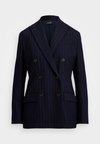 DOUBLE-BREASTED PINSTRIPE TWILL BLAZER - Blejzer - navy/cream