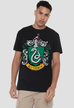 Cotton Soul, HARRY POTTER SLYTHERIN CREST - Print T-shirt - black