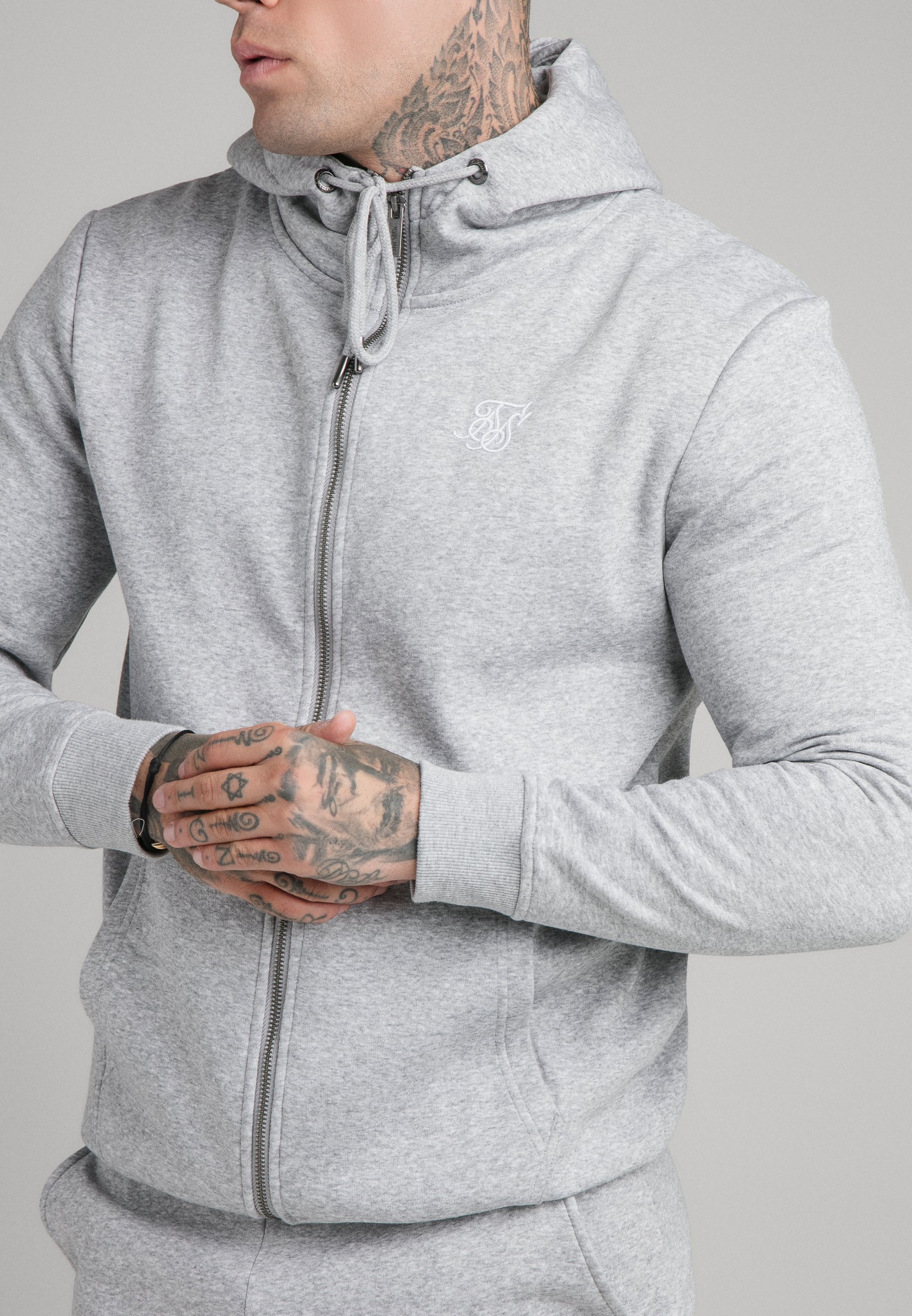 funnel neck pullover sweatshirt