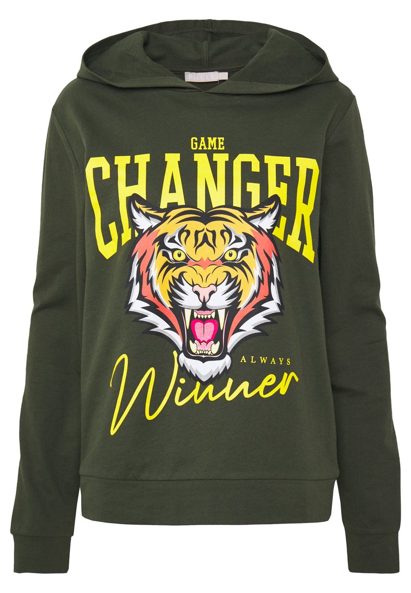 Pieces Sweater donkergroen