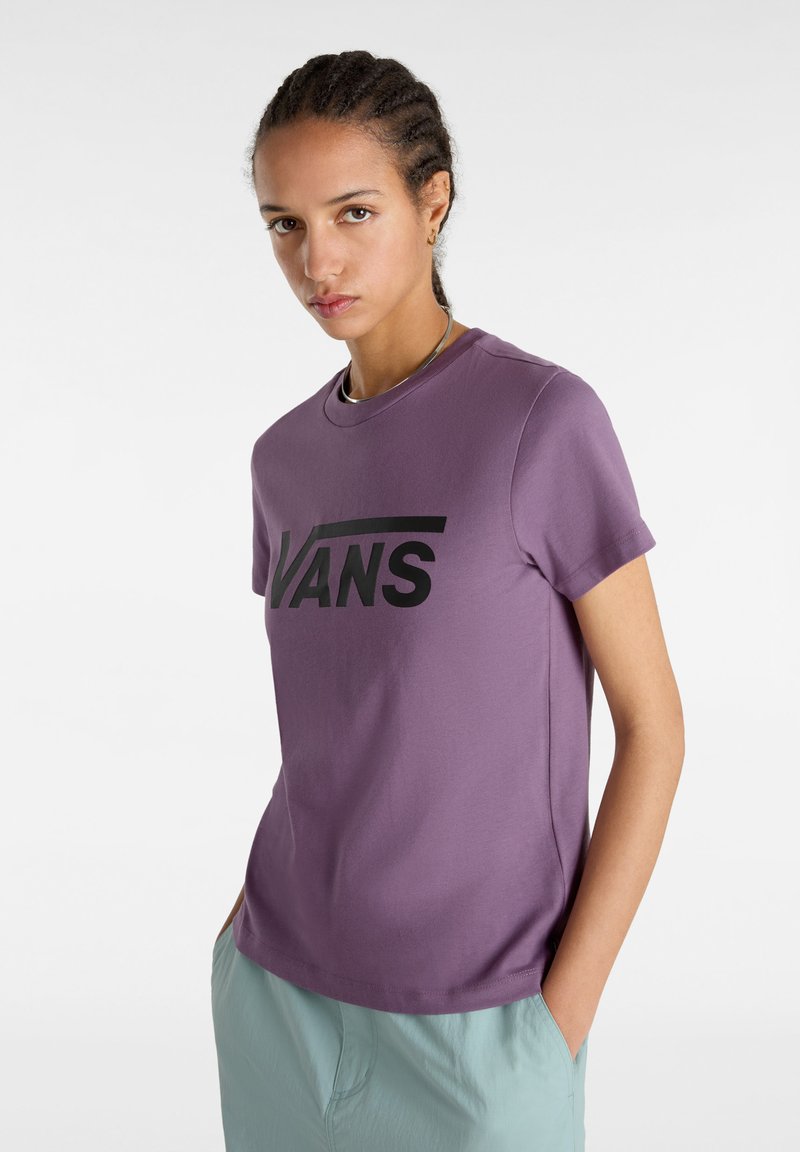 Vans FLYING V CREW - Printtipaita - grape jam