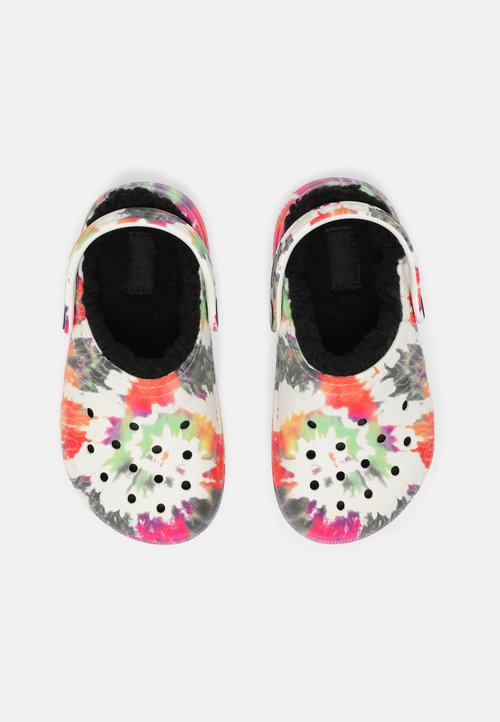 Crocs classic forrado tie-dye kids house shoes zuecos forrados con doble confort colorido — foto 4