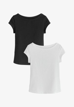 Next, 2 PACK - T-paita - black white
