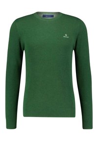 GANT RUNDHALS - Jumper - tanne