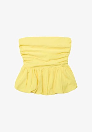 Stradivarius, BALLOON BUSTIER TOP - Top - gold-coloured