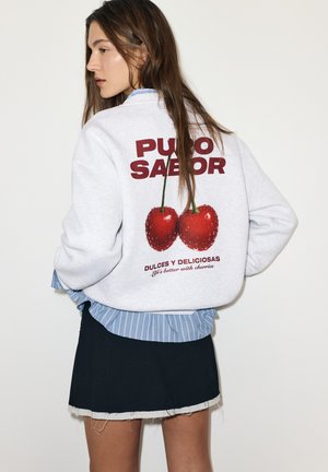 PURE FLAVOUR CHERRY - Sweater - light grey