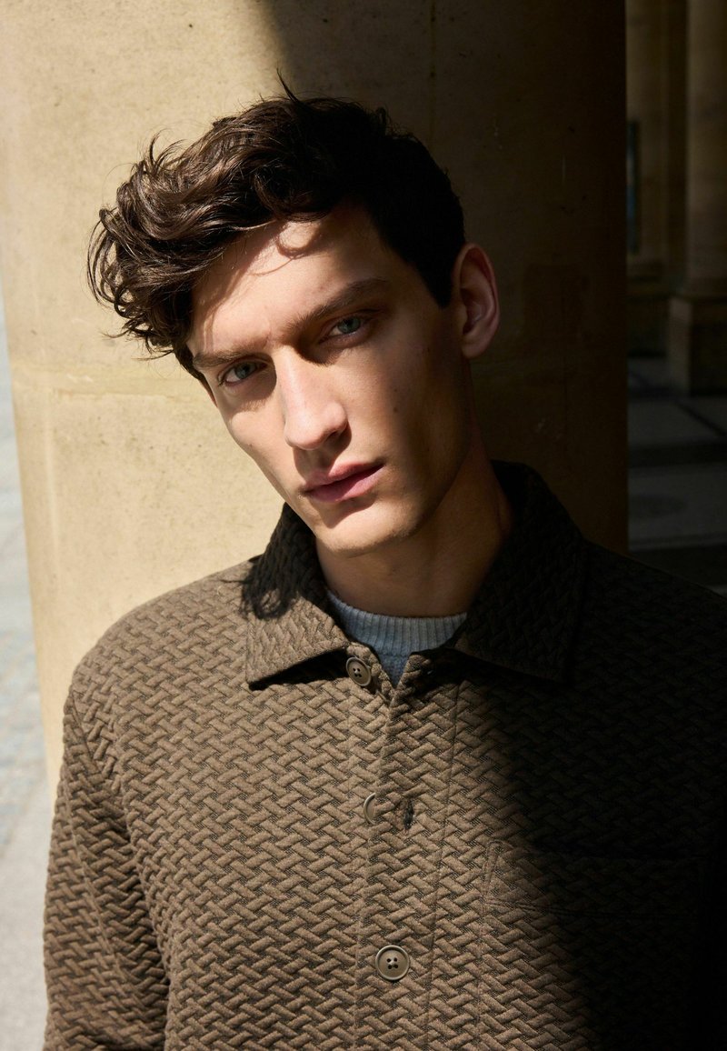 Next TEXTURE SHACKET  - REGULAR FIT - Nyári dzseki - mocha brown
