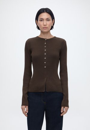 Modström UVISMD CARDIGAN - Kardigán - seal brown