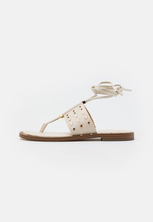MICHAEL Michael Kors JAGGER FLAT - Σανδάλια τύπου T - light cream