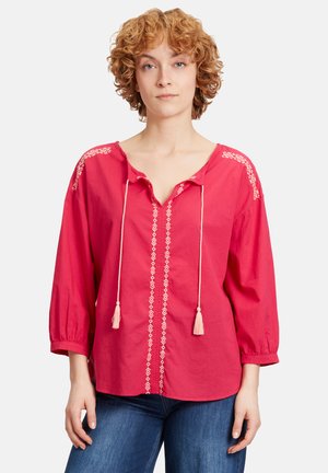 MIT STICKEREI - Blouse - pink rosa