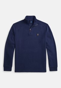 ESTATE-RIB QUARTER-ZIP PULLOVER - Svetrík - cruise navy