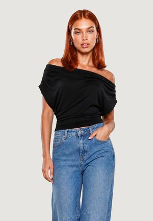 I AM, TOP DRAPPEGGIATO 1946 - T-shirt con stampa - black