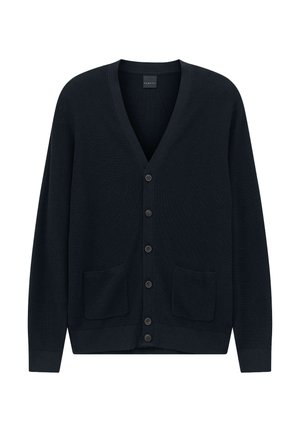 MIT EINER STRUKTUR - Strickjacke - marine