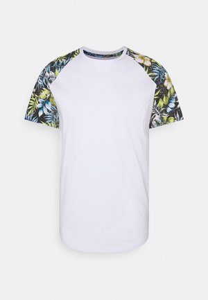 JJFLOWER TEE CREW NECK - Triko s potiskem - black