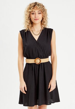 MIT GÜRTEL - Vestito casual - noir