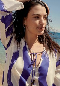 Next KAFTAN COVER-UP - REGULAR FIT - Freizeitkleid - white blue
