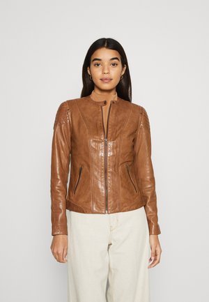 CLIM - Chaqueta de cuero - cognac