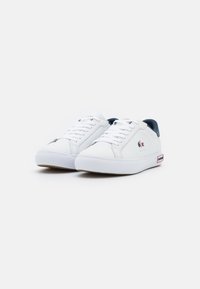 Lacoste POWERCOURT  - Sapatilhas - white/navy/red