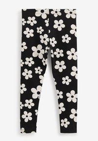 Next ANIMAL PRINT - Pajkice – hlače - black white floral print