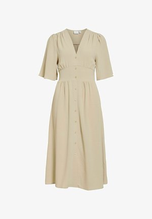 VILA, MAXIKLEID VISKOV KURZÄRMELIGES - Paitamekko - overcast