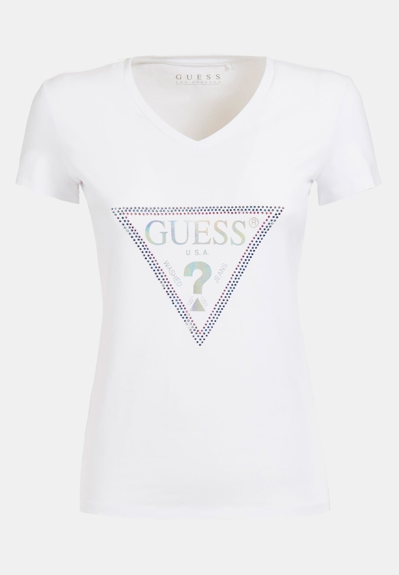 Guess STRASS - T-Shirt print - weiß 