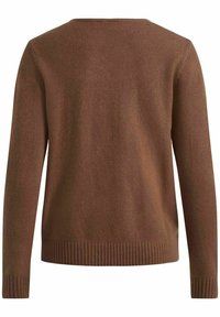 VILA VIRIL L/S V-NECK TOP - Jumper - portabella