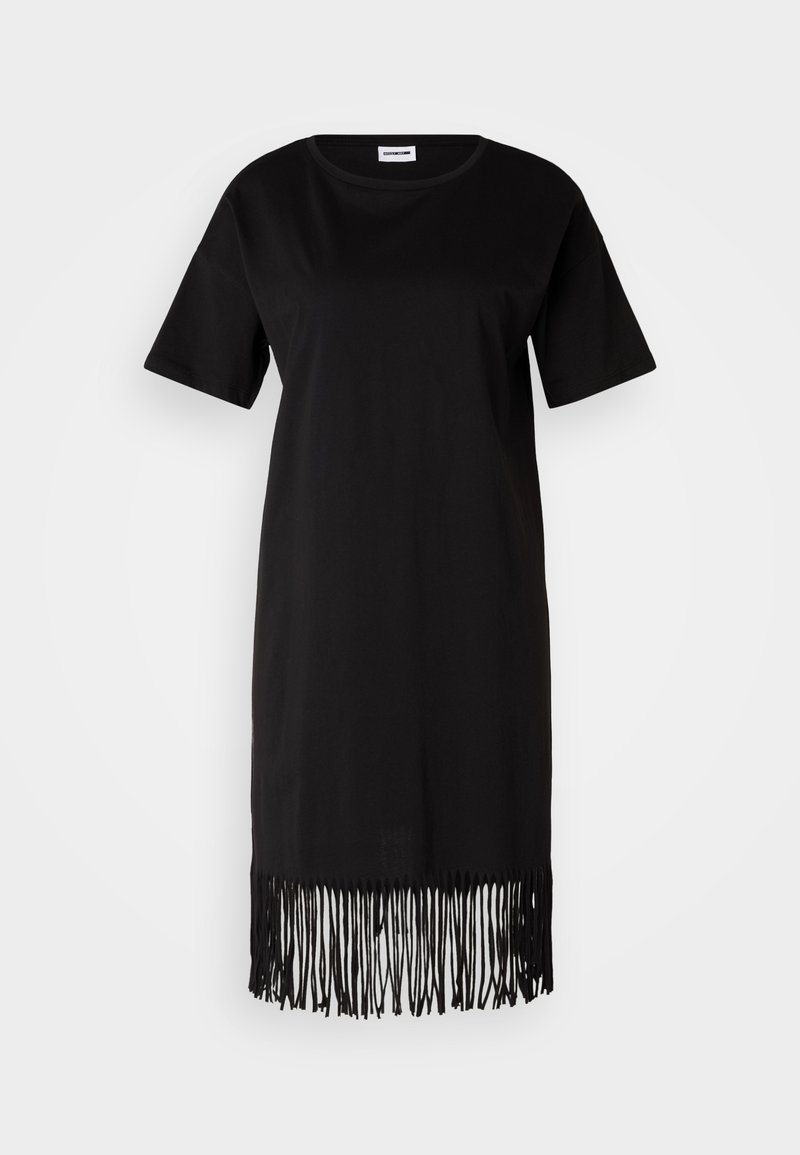 zara black t shirt dress Noisy May Mini NMKEYLASHIRT - Jersey neck dress with sleeveless Halter Neck Women's White Floral Midi Size:US0-UK2-EUR30