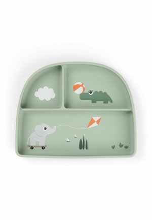 STICK&STAY COMPARTMENT PLATE PLAYGROUND GREEN - Gyerektányér - green