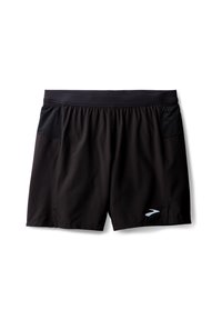 Svarta sportshorts tillverkade av lättviktig tyg, med resårmidja och två sidfickor med nätaccent. Litet logo på framsidan.