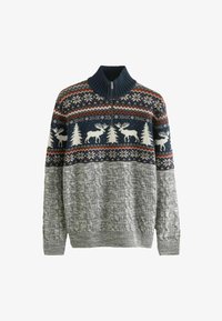 Unausgewählt, navy blue grey reindeer