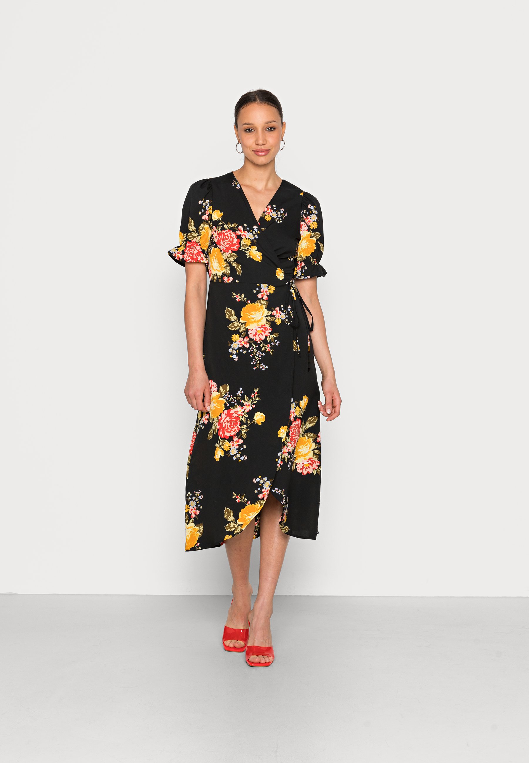 usha USHA QISHA - Freizeitkleid - schwarz mehrfarbig/schwarz - Zalando.de