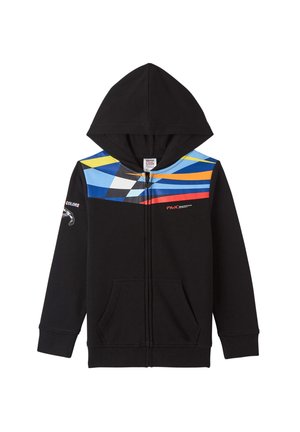 CON E ZIP STAMPA FRONTE/RETRO - Felpa con zip - nero