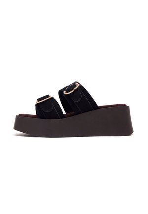 FALBALA, MULES TELLIA - Mules à talons - noir