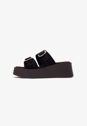 FALBALA, MULES TELLIA - Mules à talons - noir