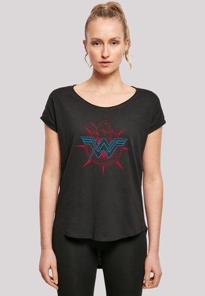 DC COMICS  WOMAN WARRIOR SHIELD - Print T-shirt - black