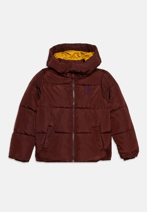 Guess, JUNIOR HOODED PUFFER ZIP - Winterjas - chocolate bark