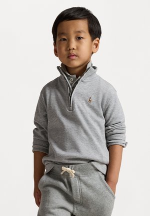 COTTON INTERLOCK QUARTER-ZIP PULLOVER - Bluză cu mânecă lungă - andover heather