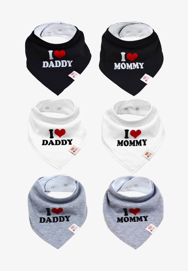 M.M.C. 6 PACK I LOVE MOMMY DADDY - Lätzchen - unisex set