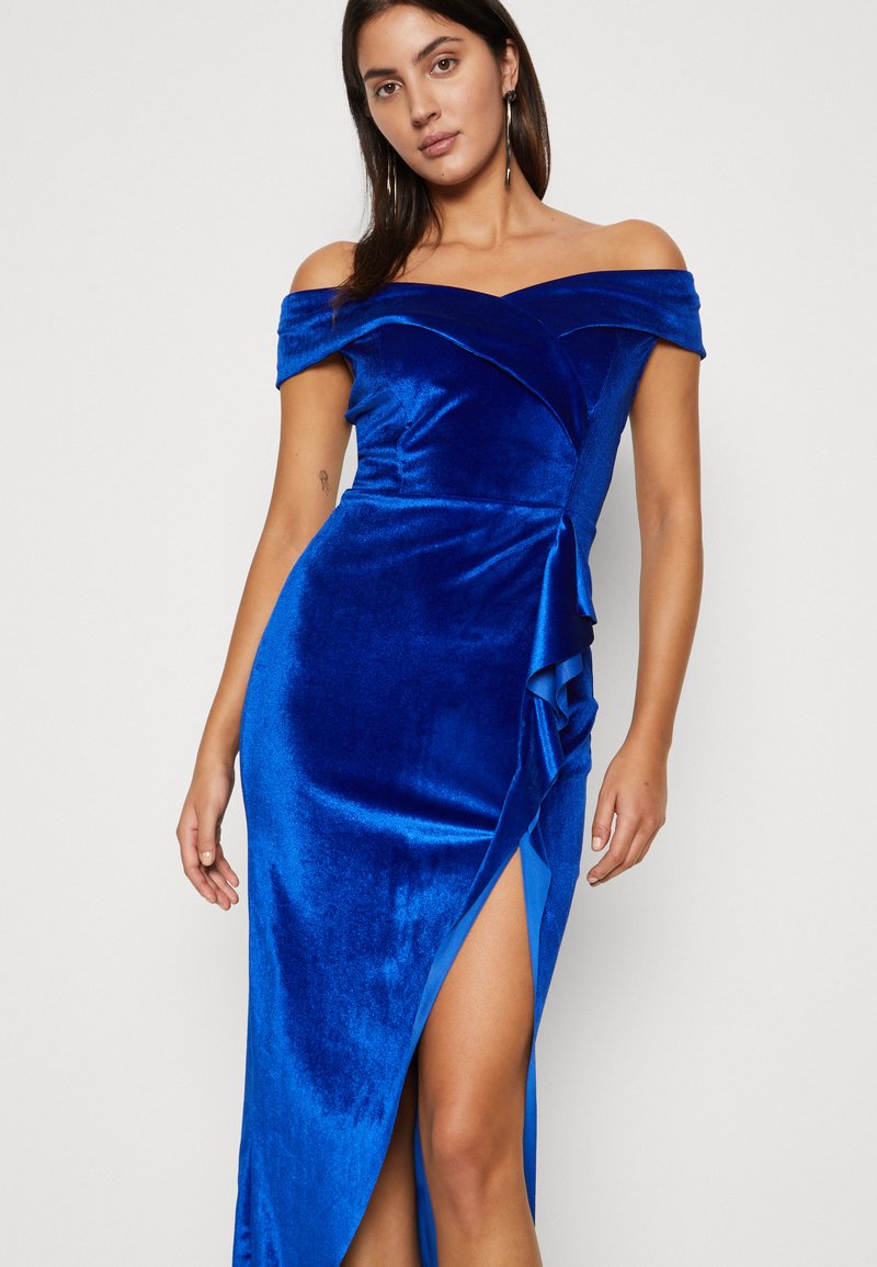 blue dress for baby girl Starlet Wiggle Dress in Blue Velvet
