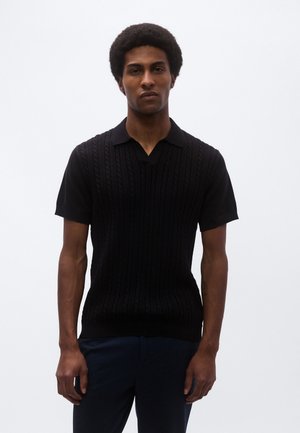 V NECK - T-shirt basique - black