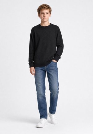 Petrol Industries, FINE-KNIT ROUND NECK SWEATER MILLSHORE - Trui - black