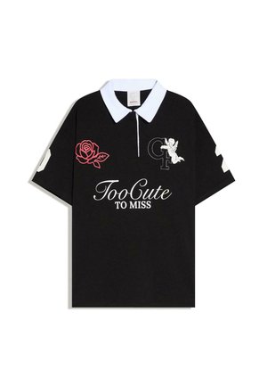 WITH RHINESTONE PRINT  - Polokošeľa - black