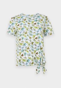 Print T-shirt - white/green/blue