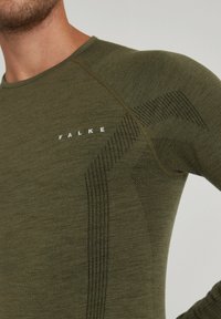 FALKE LANGARMSHIRT WOOL-TECH - Hemd - olive