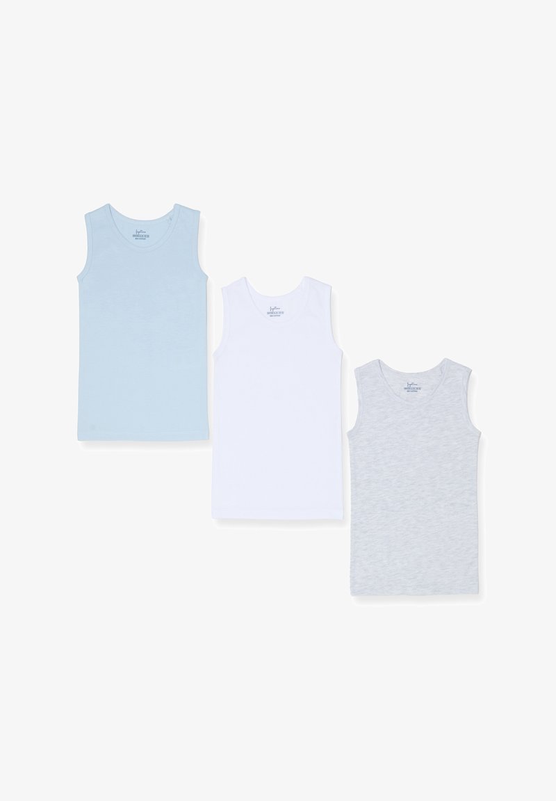 OVS THREE-PACK RACERBACK - Unterhemd/-shirt - white light blue