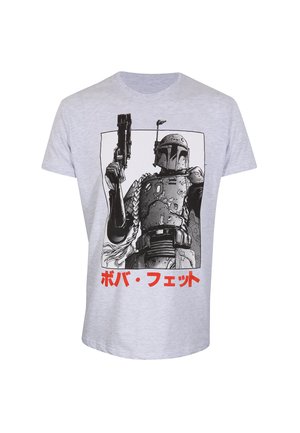 STAR WARS BOBA FETT KATAKANA - T-Shirt print - heather grey