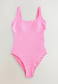 Next 2-PACK - Baddräkt - pink white zigzag textured