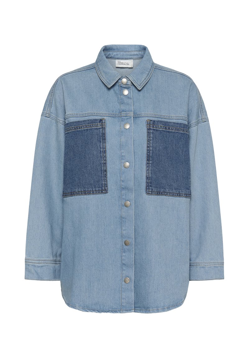 My Essential Wardrobe MWMAZIE 139 BOXY MIX - Short coat - light blue ...