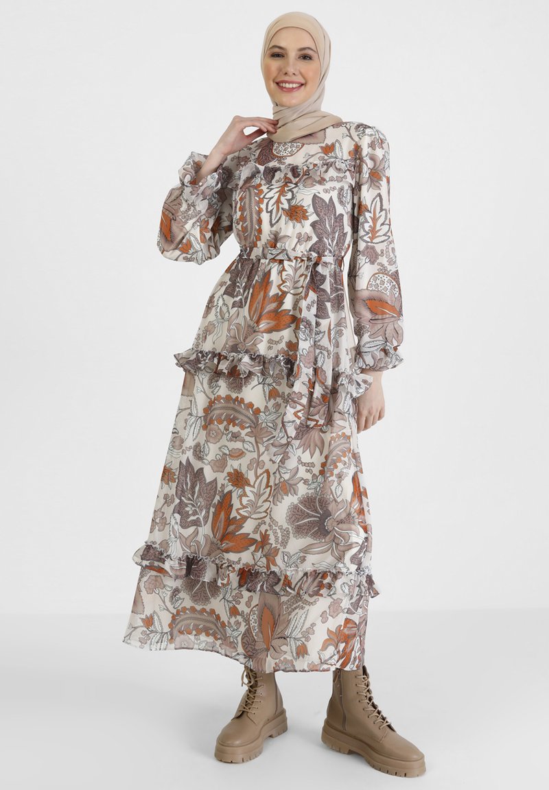 Modanisa CREW NECK Maxi dress brown Zalando.ie