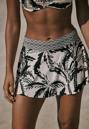 Next, SKIRT SWIM BRIEFS - Spodný diel bikín - black cream palm